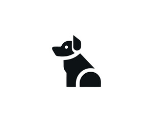 Black Dog Logo Design Vector