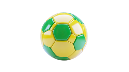 Yellow and Green Soccer Ball