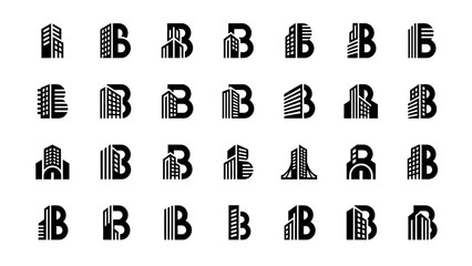 Various Letter B Logotypes and Typography Designs.