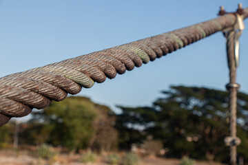 Close-up steel sling demonstrating robust construction strength and long-lasting durability.