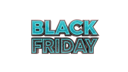 Black Friday Text with Neon Glow