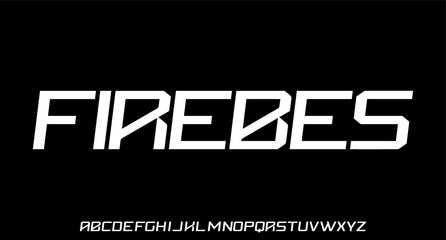 digital sporty aerodynamic futuristic modern geometric font