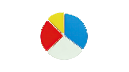 Colorful Pie Chart on White Background
