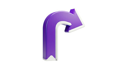 Purple 3D Arrow Icon