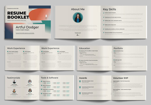 Minimalist Resume Booklet Template