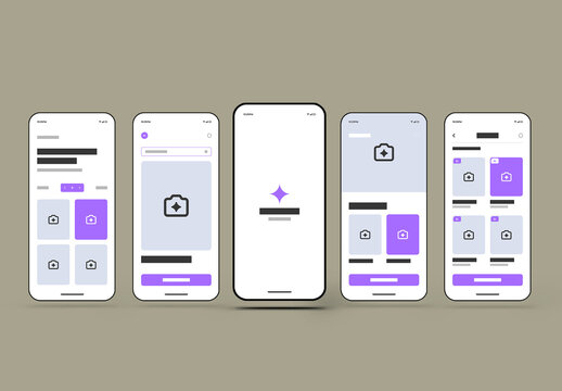 Modern Mobile App Interface Design Template