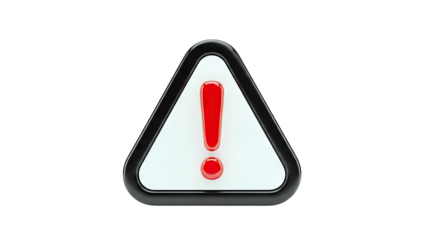 Warning Sign Isolated on White Background