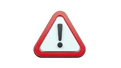 Warning Sign Isolated on White Background