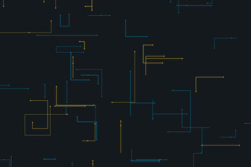 Futuristic AI Circuit Board Background. Computer Motherboard and Hardware Microchip Data Trace Pattern