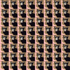 cat seamless pattern