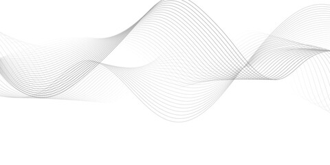 gray wave curve lines banner background design. Digital frequency track equalizer. Stylized line art background. modern soft luxury texture with smooth and clean vector subtle background illustration