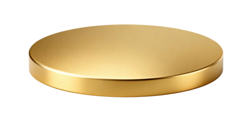 Gold Circular Display Podium for Product Showcase