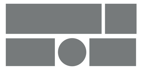 Grid layout design minimalist geometric layout featuring rectangles and a central circle, ideal for design templates, modern backgrounds, abstract compositions, and creative graphic projects.