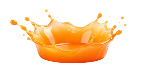 Vibrant Orange Juice Splash in Dynamic Crown Form