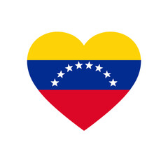 Coraz&oacute;n con la bandera de Venezuela