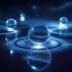 Quantum Energy, Cosmic Sphere, Abstract Science, Energy Field, Space Vibration, Futuristic Physics, Light Waves, Cosmic Power, Quantum World, Digital Universe, Energy Flow, Sci-Fi Abstract