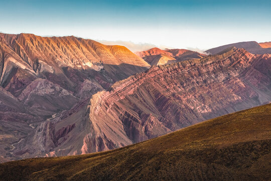 Serran�a de Hornocal colored mountains in Quebrada de Humahuaca Argentina
