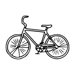 hand drawn sketch of a classic bike