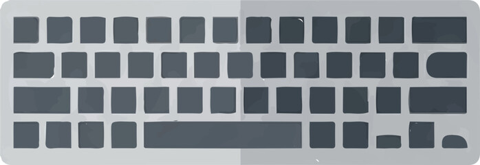 Modern Computer Keyboard Illustration