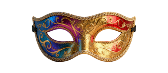 Venetian Carnival Masquerade Mask with Ornate Designs