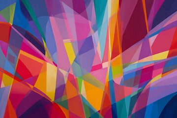 Vibrant geometric abstract