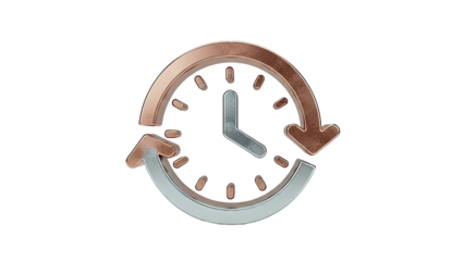 Clock with Arrows: Time Management Concept