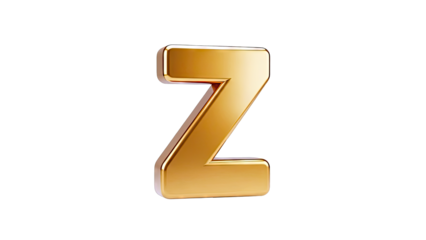 Golden Letter Z