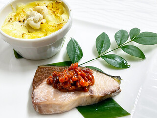 ブリの麴味噌焼きと白子の白みそ焼き