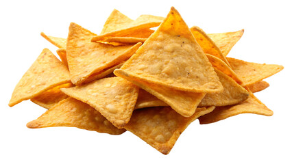 tortilla chips isolated on white background, PNG. AI Generated