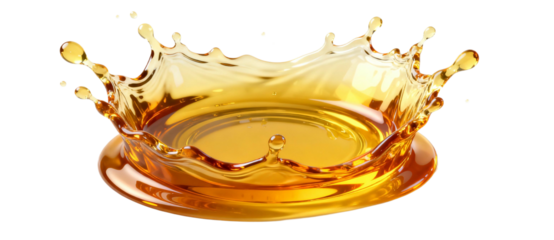 Golden Liquid Splash with Crown Shape