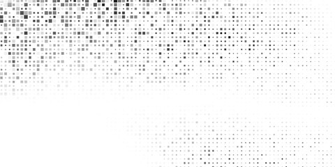 Rectangle mesh gradation pattern. Dotted halftone gradient texture. Vanishing polka dot design abstract