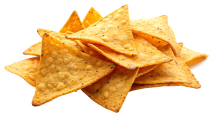 tortilla chips isolated on white background, PNG. AI Generated