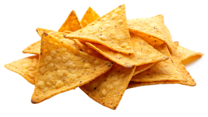 tortilla chips isolated on white background, PNG. AI Generated