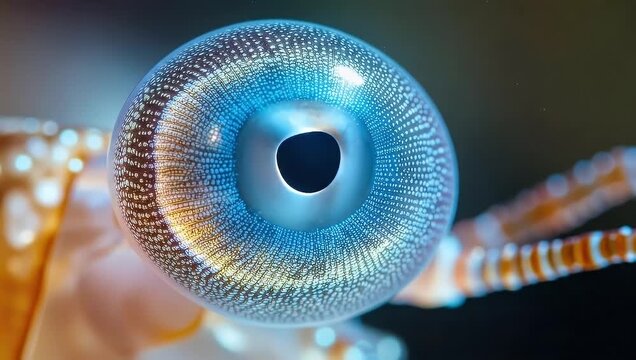 Macro Photography of a Mantis Shrimp Eye - Detailed Close-Up.