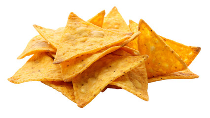 tortilla chips isolated on white background, PNG. AI Generated
