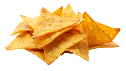 tortilla chips isolated on white background, PNG. AI Generated