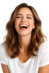 portrait of a little girl smiling and excited