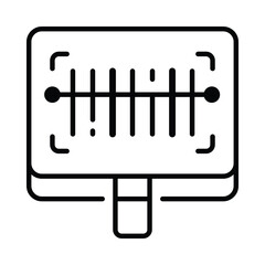 Barcode Vector Outline Icon EPS 10 File