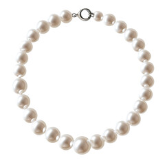 Obraz premium Elegant pearl necklace on transparent background