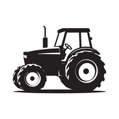 Obraz premium tractor vector silhouette clip art logo design illustration icon collection 