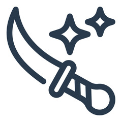 Khanjar dagger traditional Arab weapon icon