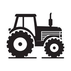 Obraz premium tractor vector silhouette clip art logo design illustration icon collection 
