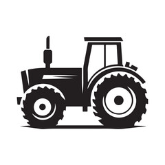 Obraz premium tractor vector silhouette clip art logo design illustration icon collection 