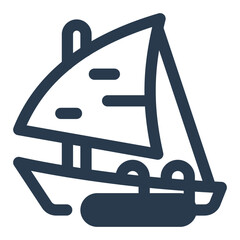 Traditional dhow ship from Kuwait maritime heritage