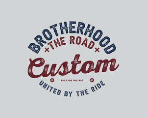 Fototapeta premium Motorcycle racing badges club emblems tshirt design Retro Racing Typography Graphics