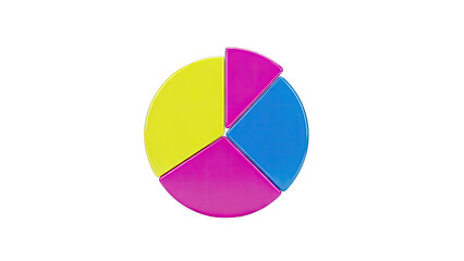 Obraz premium Colorful Pie Chart on White Background