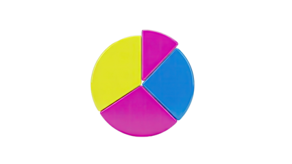 Colorful Pie Chart on White Background