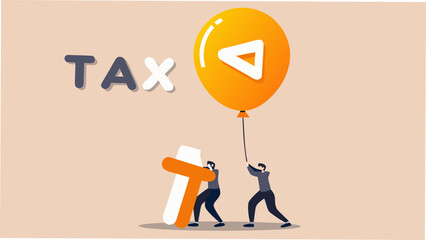 Two businessmen working together on tax planning and finance