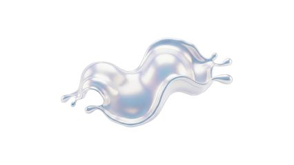 Iridescent Liquid Splash