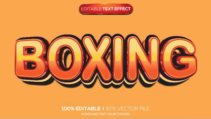 3D text effect boxing theme